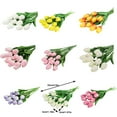 thumbnail image 4 of Naiovety 10X flores artificiales PU flores falsas ramo flores boda interior vívido hogar florero accesorios Decoración Decoración Atardecer, 4 of 6