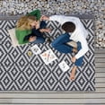 thumbnail image 4 of Nuu Garden 5'x 7' Reversible Mats, Plastic Straw Rug, Modern Area Rug, Large Floor Mat and Rug for Outdoor, RV, Patio, Backyard, Deck, Picnic, Beach, Trailer, Camping, 4 of 9