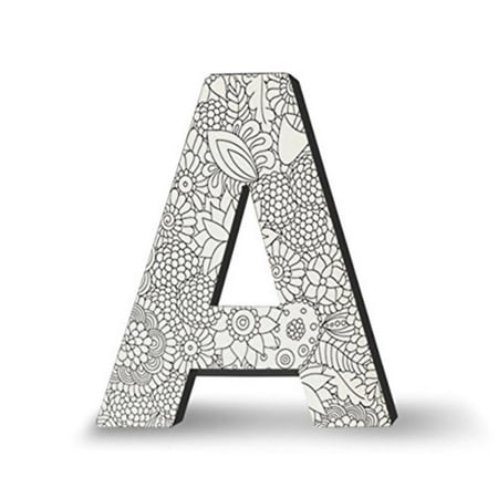 Dci Alphabet Letter Block Letter A Wall Letters Adult Coloring
