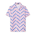 thumbnail image 5 of Lars Amadeus Men's Shirts Stripes Short Sleeve Color Block Summer Shirts, 5 of 6