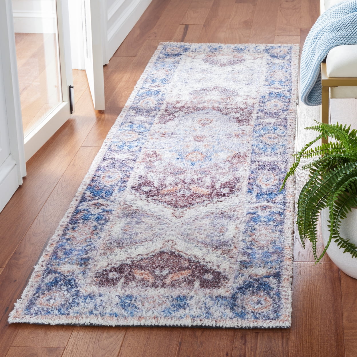 SAFAVIEH Classic Vintage Leandre Medallion Area Rug, Rust/Blue, 8' x 10'