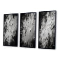 thumbnail image 3 of Designart "Abstract Landscape Fifty Shades of Gray II" Abstract Painting Framed Wall Art Set Of 3 - Black Modern Frame Gallery Set For Office Decor, 3 of 6