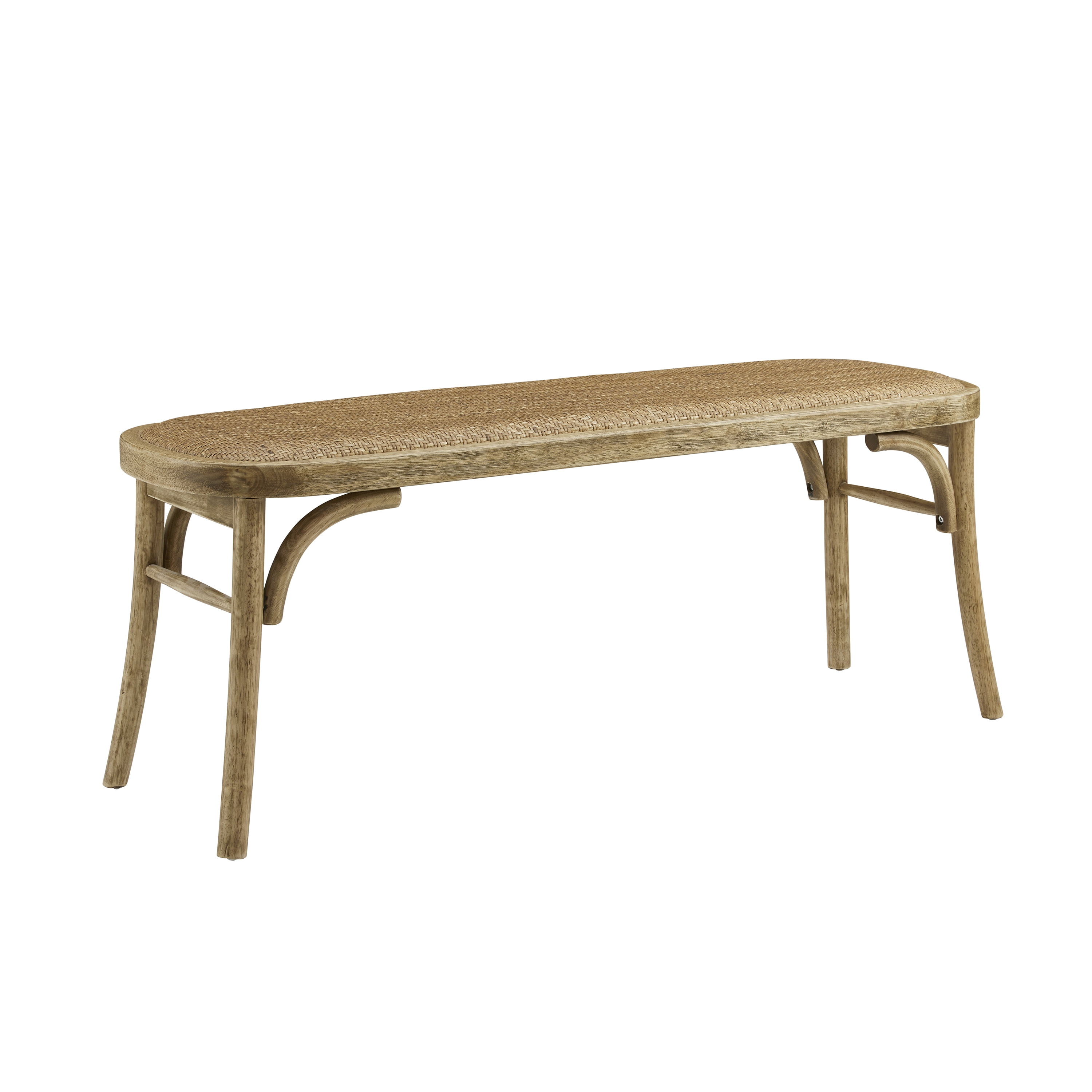 Linon Barton Bentwood Bench, Rustic Brown