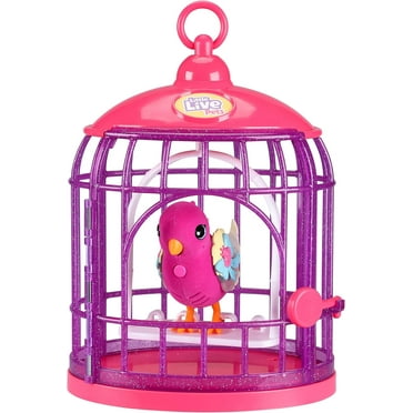 Little Live Pets - Lil' Bird & Bird Cage: Tiara Twinkles, New Light Up Wings with 20   Sounds, and Reacts to Touch