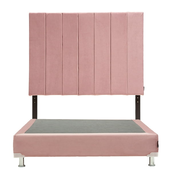 Box Base Cama Queen Size + Cabecera Argos Palo de Rosa Dicasa Argos Dante