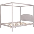 thumbnail image 2 of Canopy Bed, Queen Size Platform Bed Frame with Headboard and Support Legs, Solid Wood Kind Size Canopy Platform Bed, 2 of 7