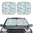 thumbnail image 2 of Goofa Colorful Butterfly Pattern 2 Piece Car Windshield Sun Shade Foldable | Front Windshield Shade for Sun, Heat and UV Rays | Sunshade for Car Front Window-Small, 2 of 7