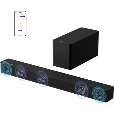 5.1CH Surround Sound Bar with Subwoofer, Dolby Atmos, VoiceMX, BassMX, APP, 300W Soundbar for Smart TV, Home Theater Surround Sound System for TV, BT 5.4, Poseidon M60 (2025 Model)