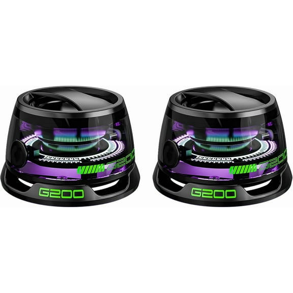 2 Pcs G200 Magnetic Bluetooth Speaker,Multifunctional Portable Mini Speaker with Multi RGB Color Light Show-3D Surround Sound Effect,Christmas Birthday Gifts