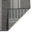 thumbnail image 6 of 5' X 8' Blue and Gray Striped Stain Resistant Indoor Outdoor Area Rug Color: Silver, Size: 5'3" x 8', 6 of 10