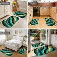 thumbnail image 4 of Green and Gold Marble Pattern Bath Mat Set Of 2,Non-Slip Rug for Bathroom,Kitchen,Bedroom,Entrance, 30x17 and 23.5x15.7 Inches, 4 of 5