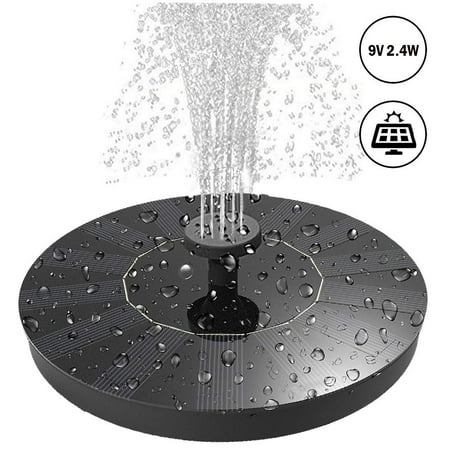 Funeral Standing Spray - 2.4W Free Standing Solar Powered Water Pump Solar Panel Kit with 4 Different Spray Pattern Heads for Bird Bath, Pond, Pool, Garden and Fish Tank