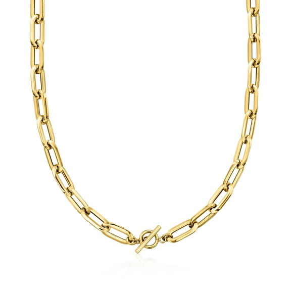 Ross-Simons Italian 14kt Yellow Gold Paper Clip Link Necklace, Women's, Adult
