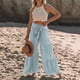 thumbnail image 1 of WILLBEST Pantalones Casuales para Mujer, Pantalones Palazzo Acampanados de Cintura Alta de Verano para Mujer, Pantalones de Playa, Pantalones Largos para Mayor Comodidad y Estilo. Extra Grande, 1 of 5