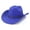 Blue, variant on Risckoth Men's Cowboy Hat Western Style Braided Band Curved Brim Classic Felt Hat