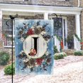 thumbnail image 4 of Monogram Letter J Winter Small Garden Flag Burlap Family Last Name Initial Yard Flag 12.5 x 18 Inch Snow Red Birds Floral Garden Flag Vertical Holiday Outdoor Farmhouse Decoration, 4 of 6