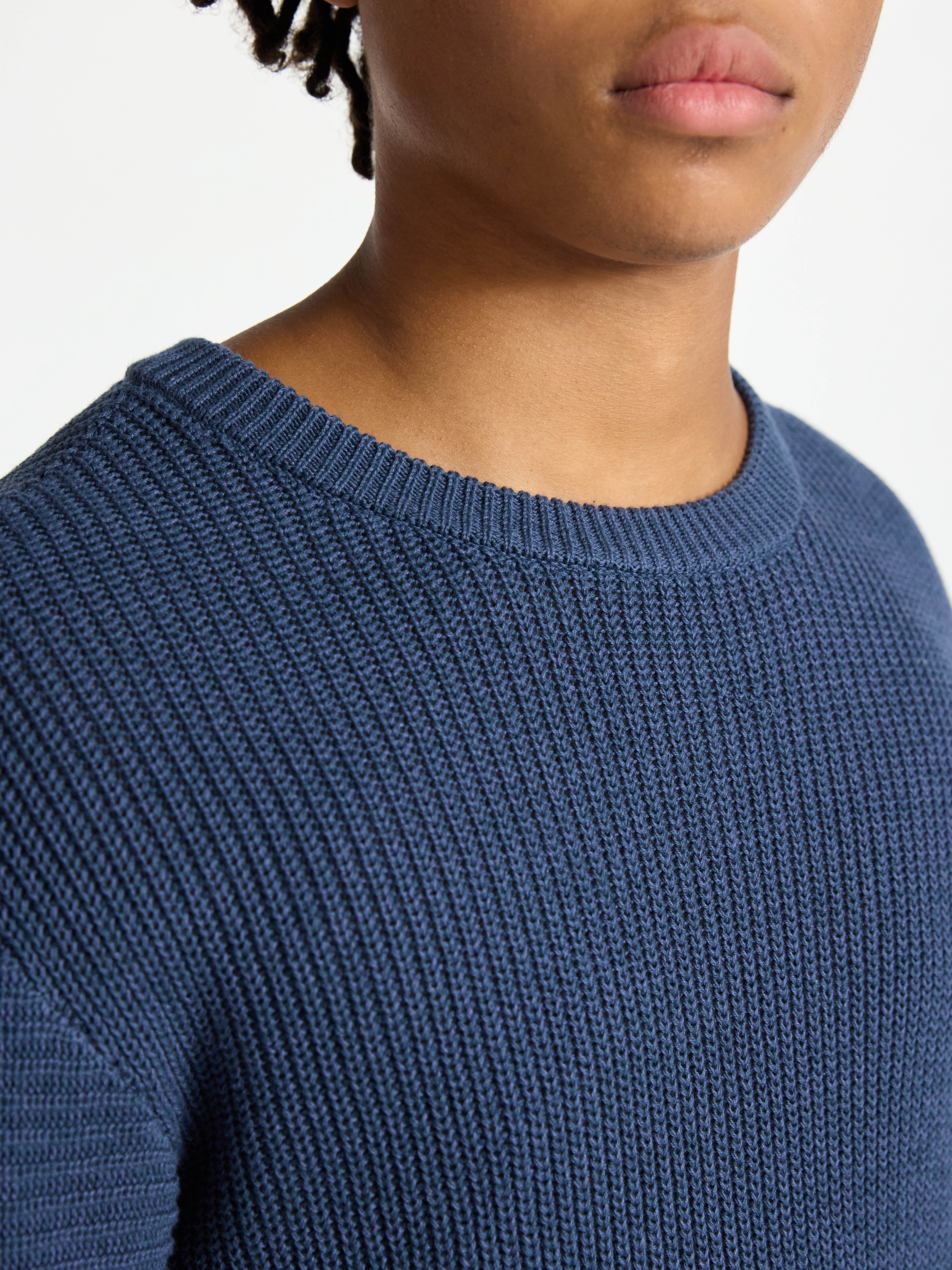 No Boundaries Marled Cotton Crewneck Pullover Sweater, Midweight, Men's & Big Men's