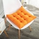 thumbnail image 2 of Granjero Gordo Cojín de silla de comedor de 4 piezas con lazo, suave y cómodo, antideslizante, cuadrado (naranja), 2 of 5