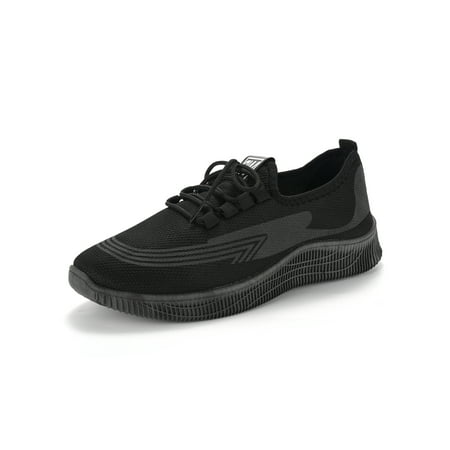

UKAP Mens Fashion Sneakers Sport Lightweight Athletic Shoes Hiking Round Toe Black 8