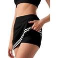 thumbnail image 3 of Womens 2 Piece Sweater Skirt Set Suspenders Sleeveless Short Skirt Outfits Tennis Skorts Gym Yoga Black S, 3 of 6