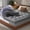Gray, variant on Dual Layer 4 Inch Memory Mattress Topper - 2 Inch Gel Memory and 2 Inch Pillow Top Mattress Pad, 7-Zone Egg Crate Size Mattress Topper (Dark Gray)