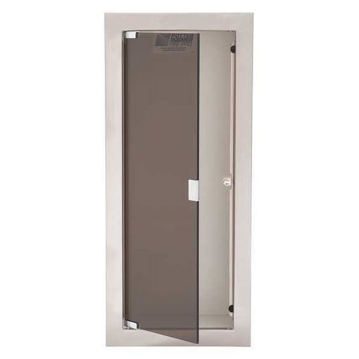 Fire Extinguisher Cabinet, Semi Recessed, 26 3/4 in Height, 10 lb