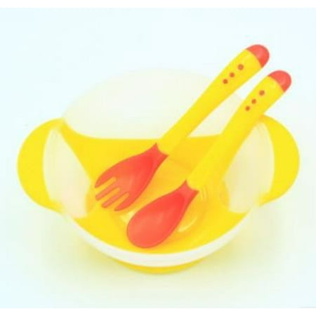 

Baby Bowls Toddler And 6 Months Solid Feeding With Temperature Spoon And Fork