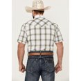 thumbnail image 4 of Ely Walker Men's Plaid Print Short Sleeve Pearl Snap Western Shirt White XX-, 4 of 4