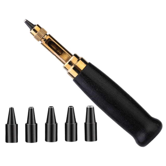 segolike Automatic Leather Hole Punch Set Versatile for Bookbinding Rotary Punch Tool Black