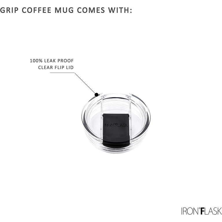 IRON FLASK Grip Coffee Mug - 12 Oz, Leak Proof, Vacuum Insulated