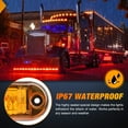 thumbnail image 2 of Nilight 2.5Inch Oval Side Marker Light 10PCS Amber 2 Diode LED Trailer Clearance Light Fender Light Waterproof Surface Mounted for 10-30V Truck Camper Boat Lorry, 2 Years Warranty, 2 of 7
