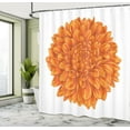 thumbnail image 4 of Ambesonne Orange Shower Curtain, Dahlia Flower Floral, 69"Wx84"L, Orange, 4 of 5