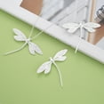 thumbnail image 5 of 1pc Brass Dragonfly Pendants for DIY Jewelry Making and Crafting Silver Color Plated 37x45mm, 5 of 6