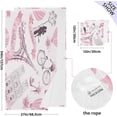 thumbnail image 3 of GZHJMY Romantic Eiffel Tower Soft Cotton Towel Sets 2 Piece,1 Bath Towel 1 Hand Towel Quick Dry Highly Absorbent Bath Towels Washcloths for Bathroom, Gym, Hotel, and Spa Bathroom Towels, 3 of 7