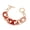 Claret, variant on Fashionable Link Chain Bracelet Two Tone Resin Toggle Bangle Accessory for Women
