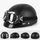 thumbnail image 2 of Casco de Moto Malubero Con Gafas Retro mate Apto para Moto y Bicicleta, 2 of 3