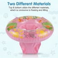 thumbnail image 5 of CQHVKQ 20" Inflatable Baby Pool Float Seat, Frog Pattern Baby Swimming Ring for Swim Training, Toddler Inflatable Swimming Float with Airbag Seat, Adjustable Infant Pool Floats 6-36 Months, Pink, 5 of 9