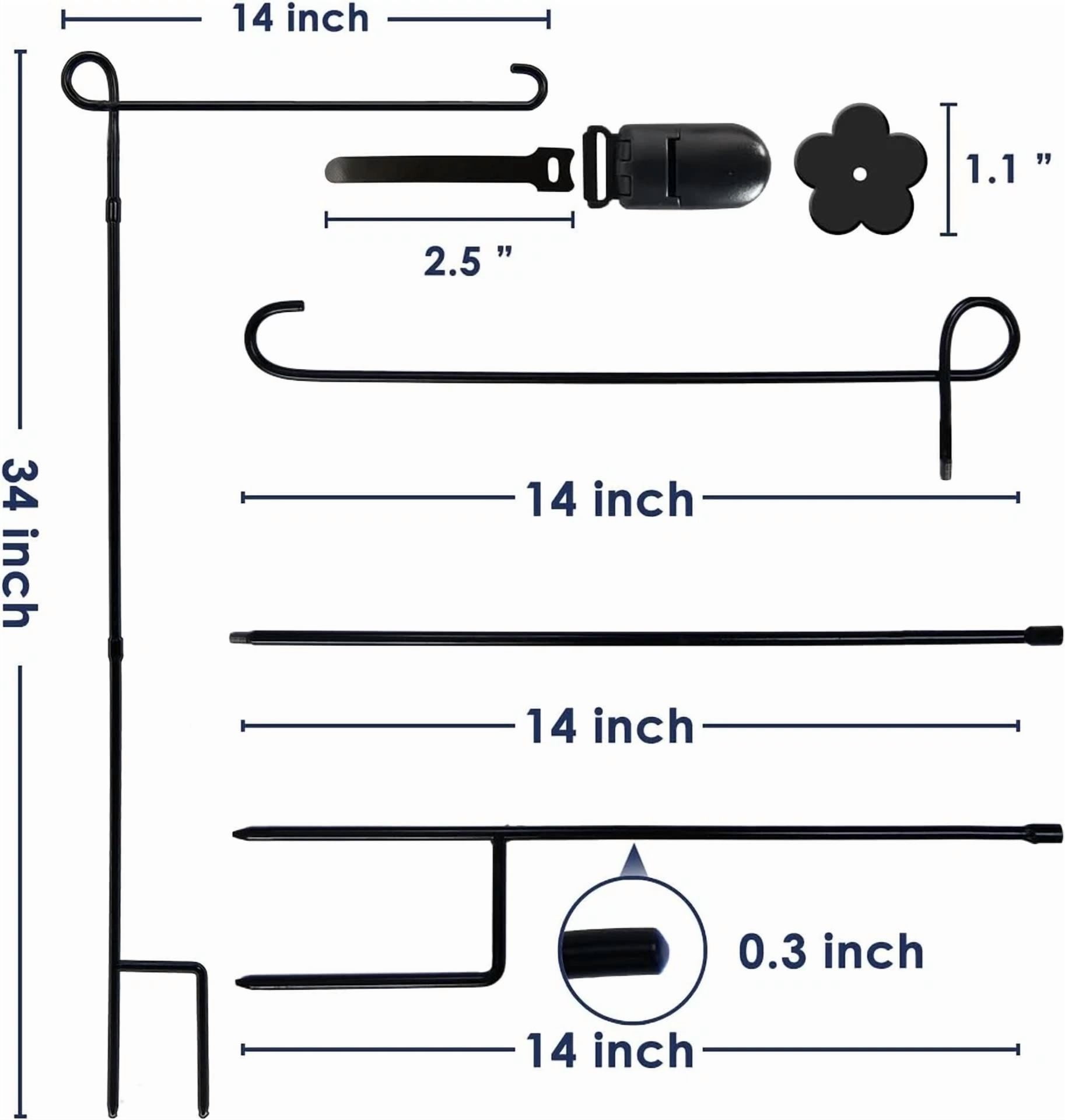 PURELY- Garden Flag Holder Stand,Premium Yard Flag Holder Weather-Proof Metal