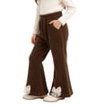 thumbnail image 2 of ZVAVZ Girls Corduroy Flare Pants Fall Winter Bell Bottoms Trousers with Pockets High Waisted Bell Bottoms Cute Pants Coffee 5-6Years, 2 of 7