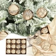 thumbnail image 2 of 12-Pack Velvet Christmas Ball Ornaments - 2.36" Flocked Shatterproof Xmas Tree Decor with Glitter Sequin Accents for Holiday, Wedding & Party, 2 of 9