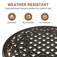 thumbnail image 5 of Cast Aluminum Outdoor Side Table, Anti-Rust Outdoor Round End Table, Patio Coffee Bistro Table for Indoor Garden Porch Balcony, Antique Bronze, 5 of 10