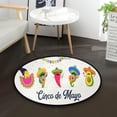 thumbnail image 2 of Dreamtimes Cinco De Mayo May 5 Federal Round Area Rug 3Ft Small Round Area Rug Soft Bedroom Entryway Foyer Throw Mat Washable Non-Shedding Non-Slip Sofa Nursery Carpet, 2 of 5