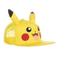 thumbnail image 4 of Pokemon Pikachu Big Face Smiling Snapback Trucker Hat With Ears, 4 of 5