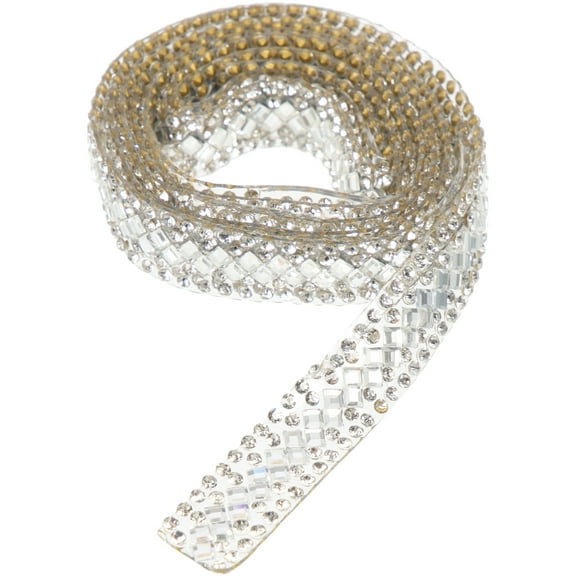 1 Roll Self Adhesive Rhinestone Ribbon Bling for DIY Clothing Crafts