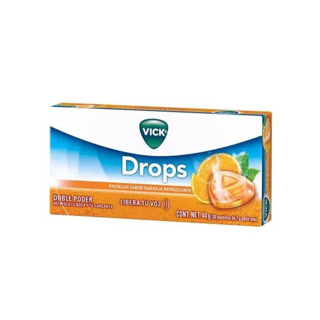 Caja Vick Con 20 Pastillas Sabor Naranja