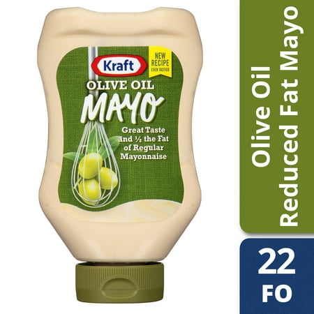 (2 Pack) Kraft Reduced Fat Mayonnaise With Olive Oil, 22 fl oz (Best Foods Vegan Mayo)
