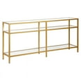 thumbnail image 1 of Pemberly Row Moderne 64" 3 Étagères en Métal Or et Laiton Console Table, 1 of 7