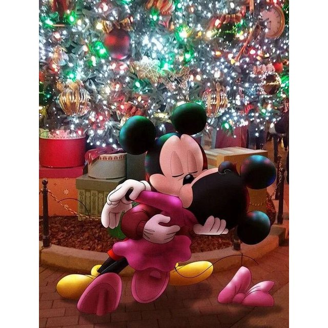 Pintura de diamantes 5D de Mickey y Minnie Mouse, arte de paisaje, imágenes de diamantes de imitación, Kits de punto de cruz DIY, bordado de diamantes de Disney