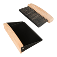 thumbnail image 1 of Small Dust Pan and Brush Set, Mini Hand Broom and Dustpan Set, Wooden Crumb Sweeper for Home Desktop, Sofa Black, 1 of 7