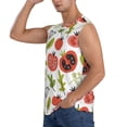 thumbnail image 3 of Lsque Tomatoes Print Men's Cotton Blend Sleeveless Muscle Shirts (S-3XL)- Moisture Wicking, Odor Protection, UPF 30+,Small, 3 of 8
